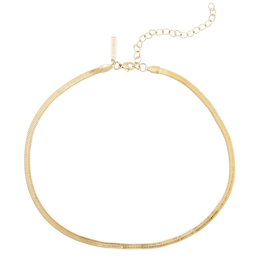 18kt snake chain necklace